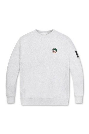 Back Printed Crewneck Pullover					 					 					