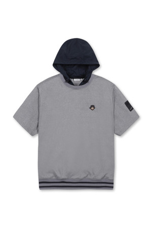 Woven Hoody 1/2 Sleeves T-shirt