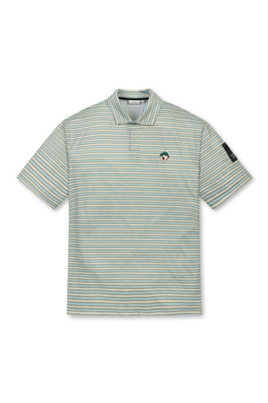 Printed Stripe Polo T-shirt