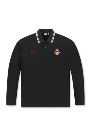 Soft-Touch Pique Polo Collar LS T-shirt_BLACK-a