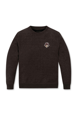 Soft Boucle Bonded Fabric Pullover_BROWN-a