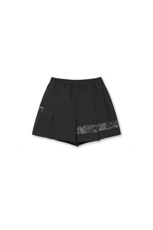 Paisley Printed Pleats Shorts