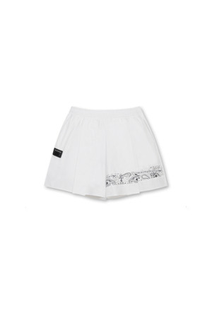 Paisley Printed Pleats Shorts