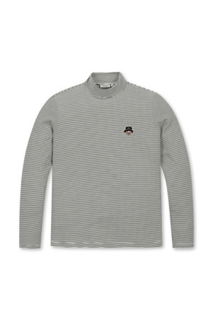 (W) Stripe Turtle Neck T-shirt