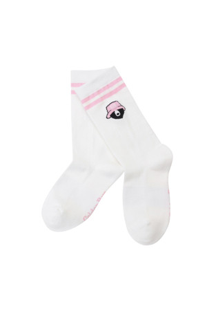 Color Stripe Bucket Bear Socks