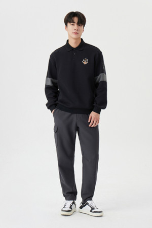 Bonded Fabric Cargo Pants_GREY-a