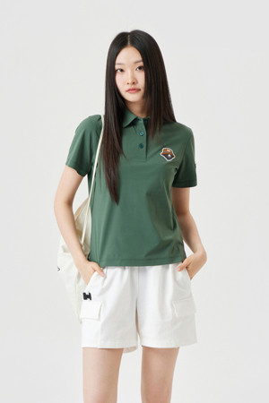 (UNI) Button Down Solid Collar T-shirt
