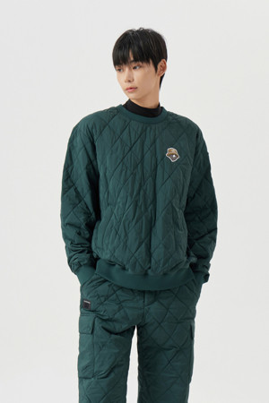 Quilted Crewneck Pullover