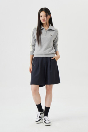 (W) One-Tuck Bermuda Shorts