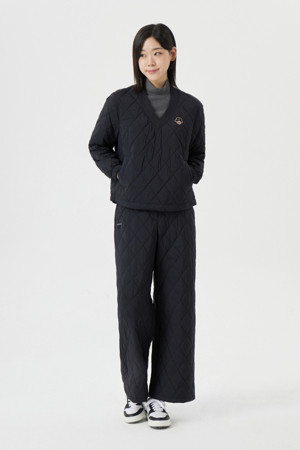 (W) Quilted Wide Pants_BLACK-a