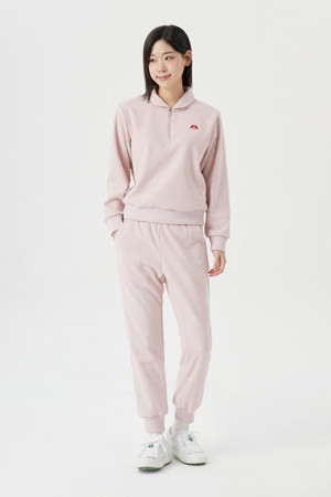 (W) Mink-Bonded Jogger Pants_PINK-a