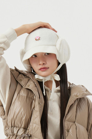 (W) Soft Touch Detachable Warmer Hat