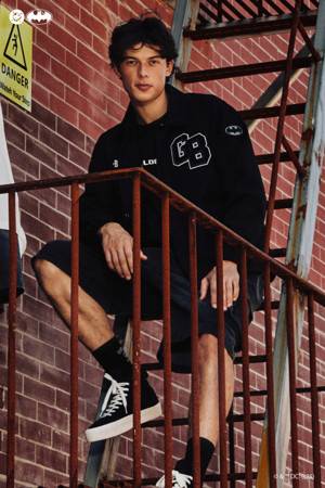 Black Denim Cargo Shorts					 					 					