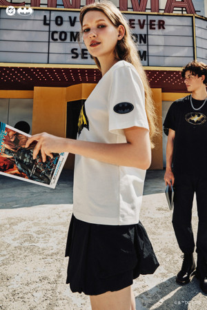 (W)(GOLDEN BEAR X BATMAN) 사이드 아웃포켓 벌룬 스커트