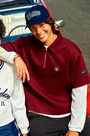 Stand Collar Half-Zip Sweatshirt