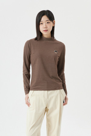(W) Stripe Turtle Neck T-shirt