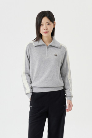 (W) Windproof Lining Half Zip Knit