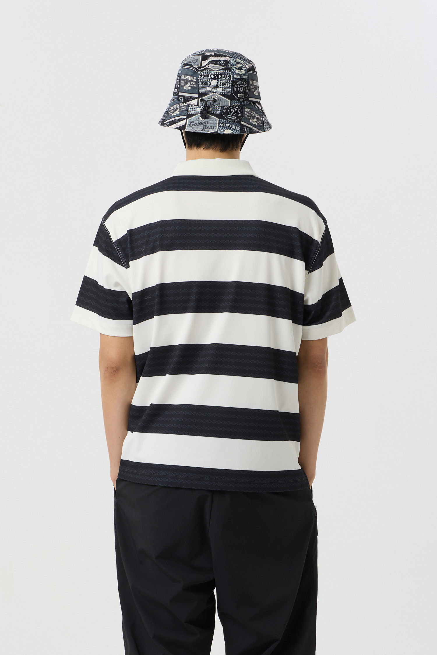 【GOLDEN BEAR】 (UNI) Bold Stripe Collar T-shirt /追跡付 UNI) Bold Stripe Collar T-Shirt_Golden Bear - 코오롱몰