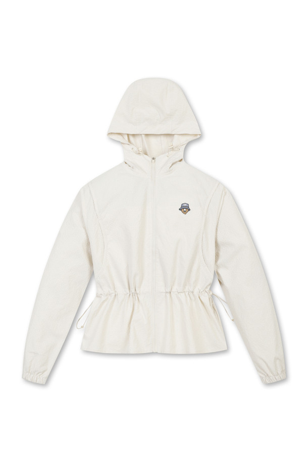(W) Grid Peplum Hoody Jacket_BEIGE-a