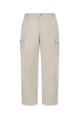 (M) Stretch Nylon String Jogger Pants_BEIGE-a