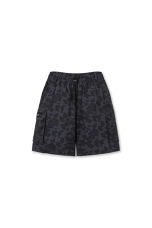 (M) Camo Pattened Shorts					 					 					_BLACK-a