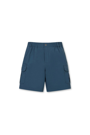 (M) Stretch Nylon Cargo Shorts_BLUE-a