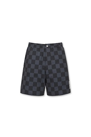 (M) Checker board Printed Shorts