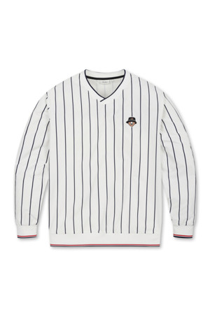 (U) Vertical Striped Woven Pullover	 					 					