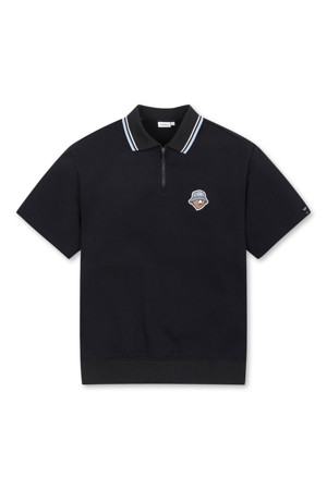 (M) Essential Collar Soft-Touch Sweatshirt				 					 					_BLACK-a