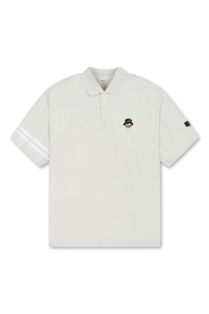 (M) Lightweight Pique Collar T-shirt_GREY-a