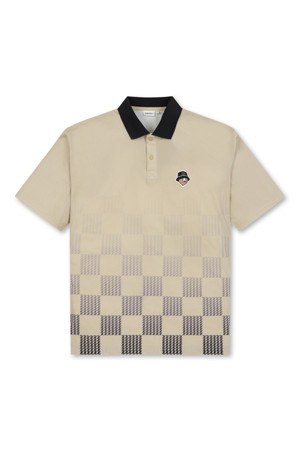 (M) Lightweight Printed Collar T-shirt_BEIGE-a