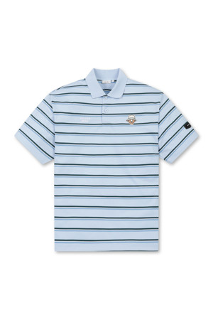 (M) Striped Pique T-shirt_BLUE-a