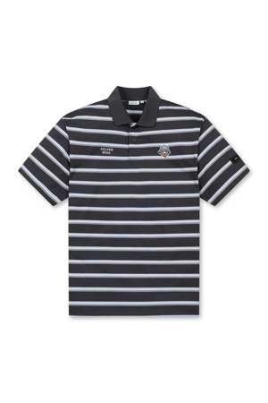 (M) Striped Pique T-shirt_NAVY-a