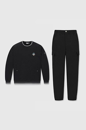 (남성) Essential Crewneck Woven Pullover Set
