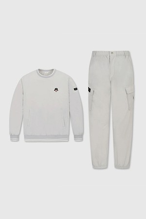 (남성) Essential Crewneck Woven Pullover Set