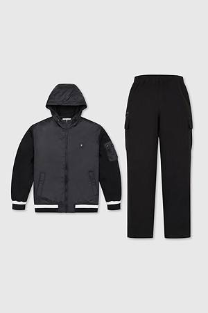 (남성) Ponte Woven Hybrid Hood Zip-up Set