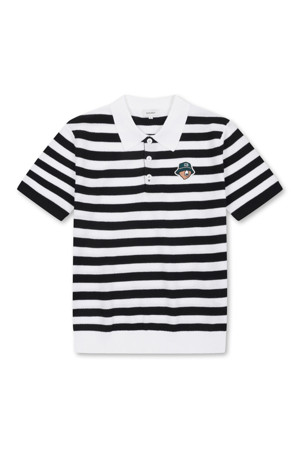 (M) Striped Collar Sweater					 					 					_BLACK-a