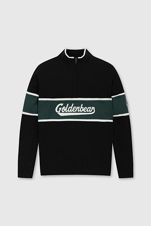 (남성) Half Zip Border Pullover_BLACK-a