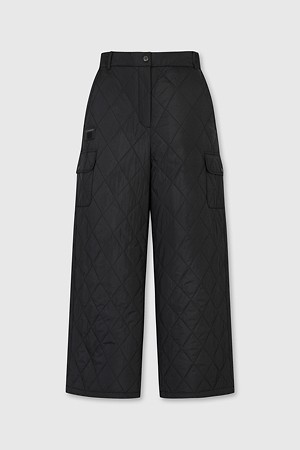 (여성) Quilted Wide Pants (SET UP)_BLACK-a