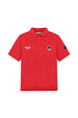 (W) Regular-Fit Collar Pique T-shirt 					