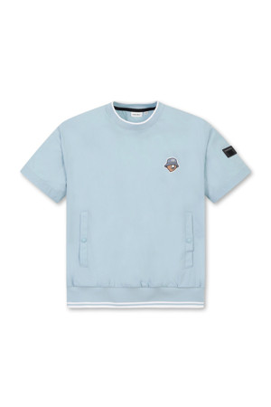 (W) Woven Crew-Neck Pullover_BLUE-a