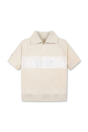 (W) Chest Boarder Half Zip-up T-shirt