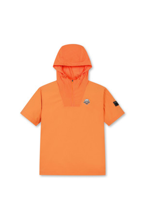 (W) Micro air-dot Half zip-up Hoody_ORANGE-a