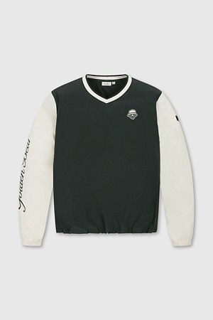 (여성) Contrast Back Mid-length Woven Pullover