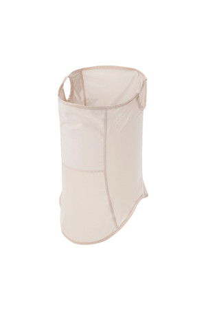 (W) Mesh Hybrid Long Muff_BEIGE-a