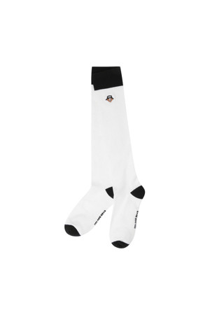 (W) Block Contrast Knee Socks	 					 					