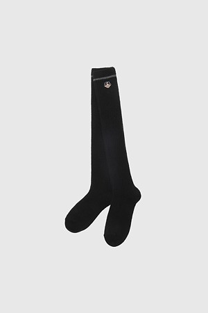 (여성) Wool Blended Knee High Socks_BLACK-a
