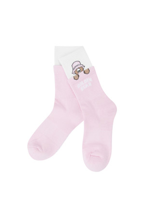 (W) Layered Bucket Bear Mid Socks					 					 					