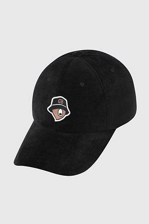 (공용) Denim Velveteen Ball Cap_BLACK-a