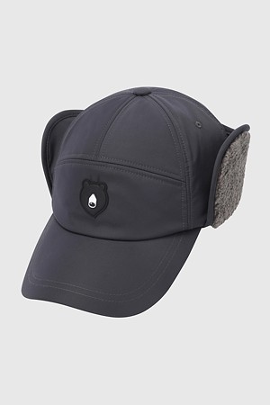 (남성) 6 Panel Earflap Ball Cap_GREY-a